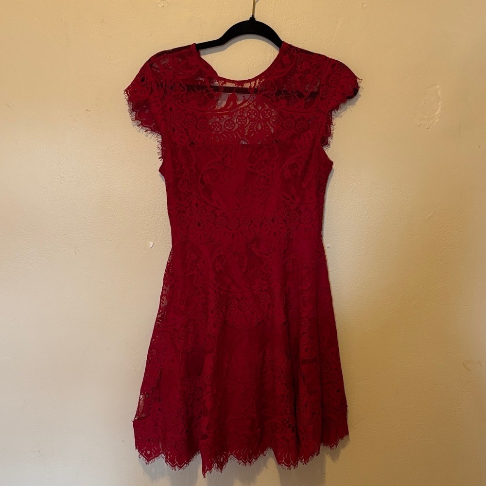 BB Dakota Scarlet Lace Mini Dress